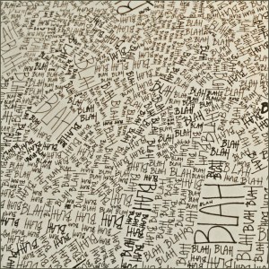 Détail de "Blah, blah, blah" du studio Louise Campbell (Maison d