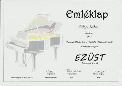 20190404 - Első zongoraverseny, ezüst oklevél